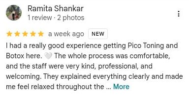 Google review by Ramita Shankar
